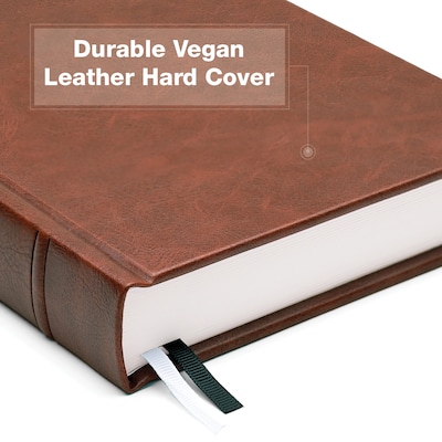2027 Excello Brands 7.3" x 8.5" Daily Standard Planner, Paperboard Cover, Brown Leather (CD68-CY27-BN-L)