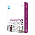 HP Premium24 8.5 x 11 Laser Paper, 24 lbs., 100 Brightness, 500 Sheets/Ream (HPJ1124)