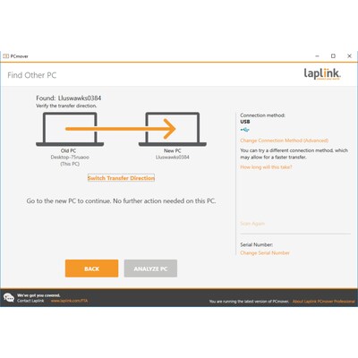 Laplink PCmover Ultimate for 1 Use, Windows (PAFGPCMP0B000PDRCPEN)
