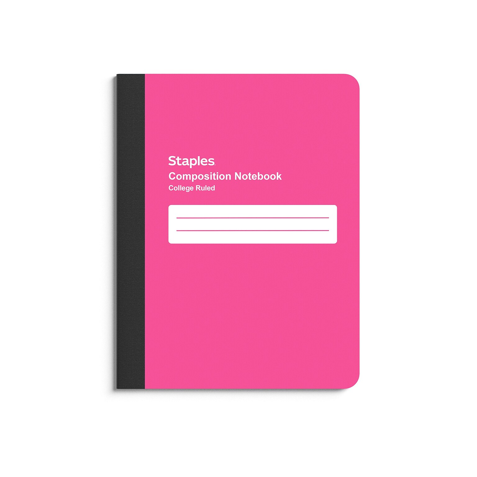 Staples Poly Composition Notebook, 7.5 x 9.75, College Ruled, 80 Sheets, Pink (ST55084)