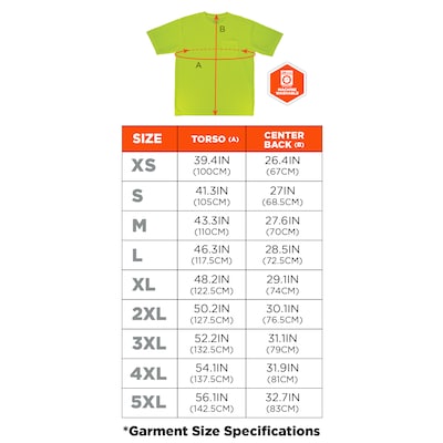 GloWear 8092 High Visibility Short Sleeve T-Shirt, Lime, 3XL (21797)