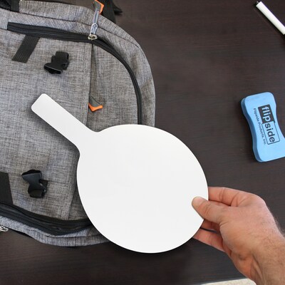 Flipside Products Melamine Oval Dry Erase Answer Paddles, 7" x 12", 6/Pack (FLP100326)