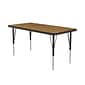 Correll Thermal Fused Activity Table Rectangular Classroom & Kids' Activity Table, Height Adjustable 19-29", 48"L x 24"W x 19"H