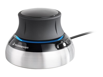 3Dconnexion SpaceMouse Compact Ambidextrous USB Mouse, Black/Silver (3DX-700059)