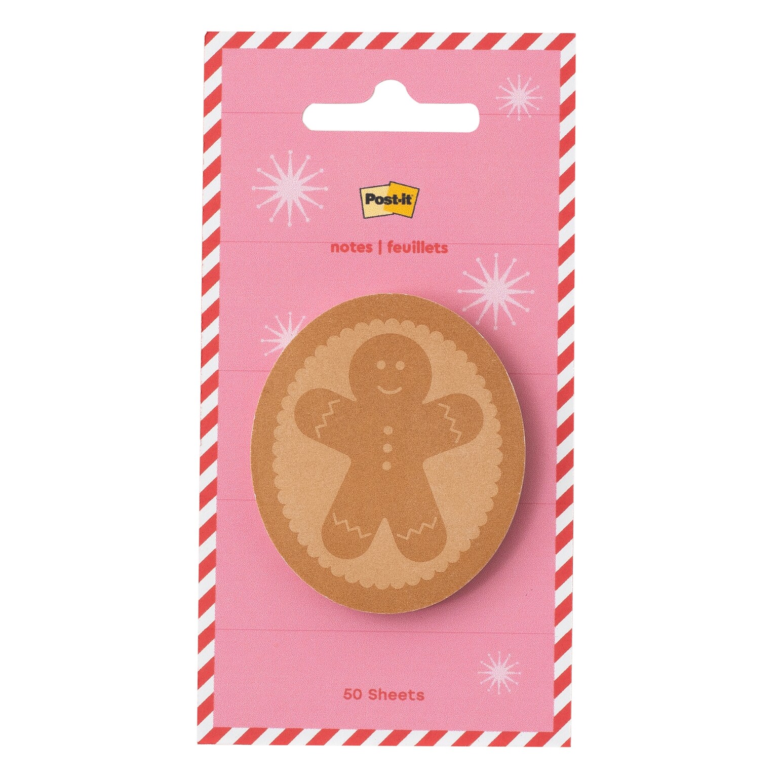 Post-it Gingerbread Man Sticky Note, 2 x 2.4, Jingle Notes Collection, 50 Sheet/Pad (HOL25-JN-GB)