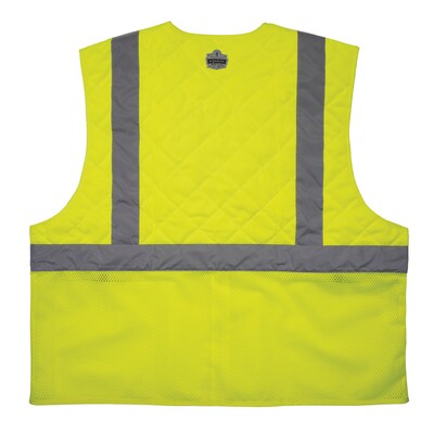 Chill-Its 6668 Hi-Vis Safety Cooling Vest, ANSI Class R2, Lime, Medium (12713)