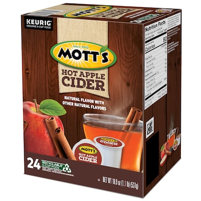 Mott's Hot Apple Cider, Keurig® K-Cup® Pods, 24/Box (386040)