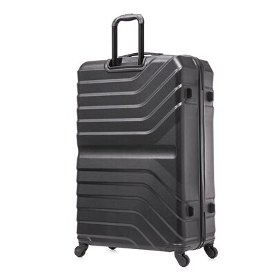 InUSA Aurum 33.66" Hardside Suitcase, 4-Wheeled Spinner, TSA Checkpoint Friendly, Black (IUAUR00XL-BLK)