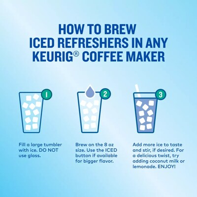 The Original Donut Shop Iced Refreshers Berry Chill, Keurig® K-Cup® Pods, 20 Pods/Box (5000384762)