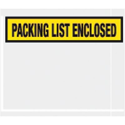 Self-Adhesive 4-1/2 x 5-1/2 Packing List Envelopes; Yellow Panel Face
