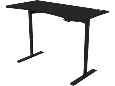 Arozzi Arena Moto 63"W Curved 29-46"H Adjustable Standing Gaming Desk, Black (AZ-ARENA-MOTO)