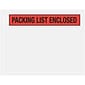 Self-Adhesive 7" x 5-1/2" Packing List Envelopes; Red Panel Face, 1000/PK