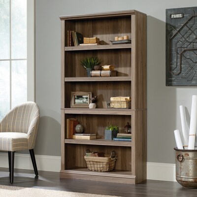 Sauder Select 70H 5-Shelf Bookcase, Salt Oak (420173)