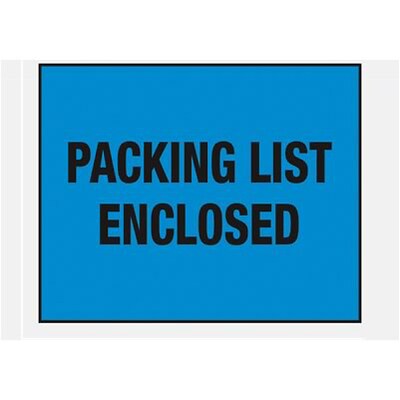 Self-Adhesive 7 x 5-1/2 Packing List Envelopes; Blue Back Loading