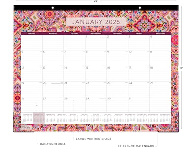 2025 Blue Sky Amalia 22 x 17 Monthly Desk Pad Calendar (148773-25)