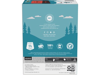 Caribou Coffee Caramel Hideaway Coffee Keurig K-Cup Pods, Medium Roast, 96/Box (736685CT)