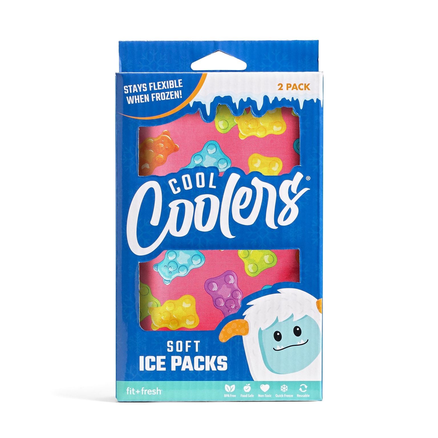 Fit & Fresh Cool Coolers Soft Ice Pack, Gummy Bears, 2/Pack (10300KI38060)