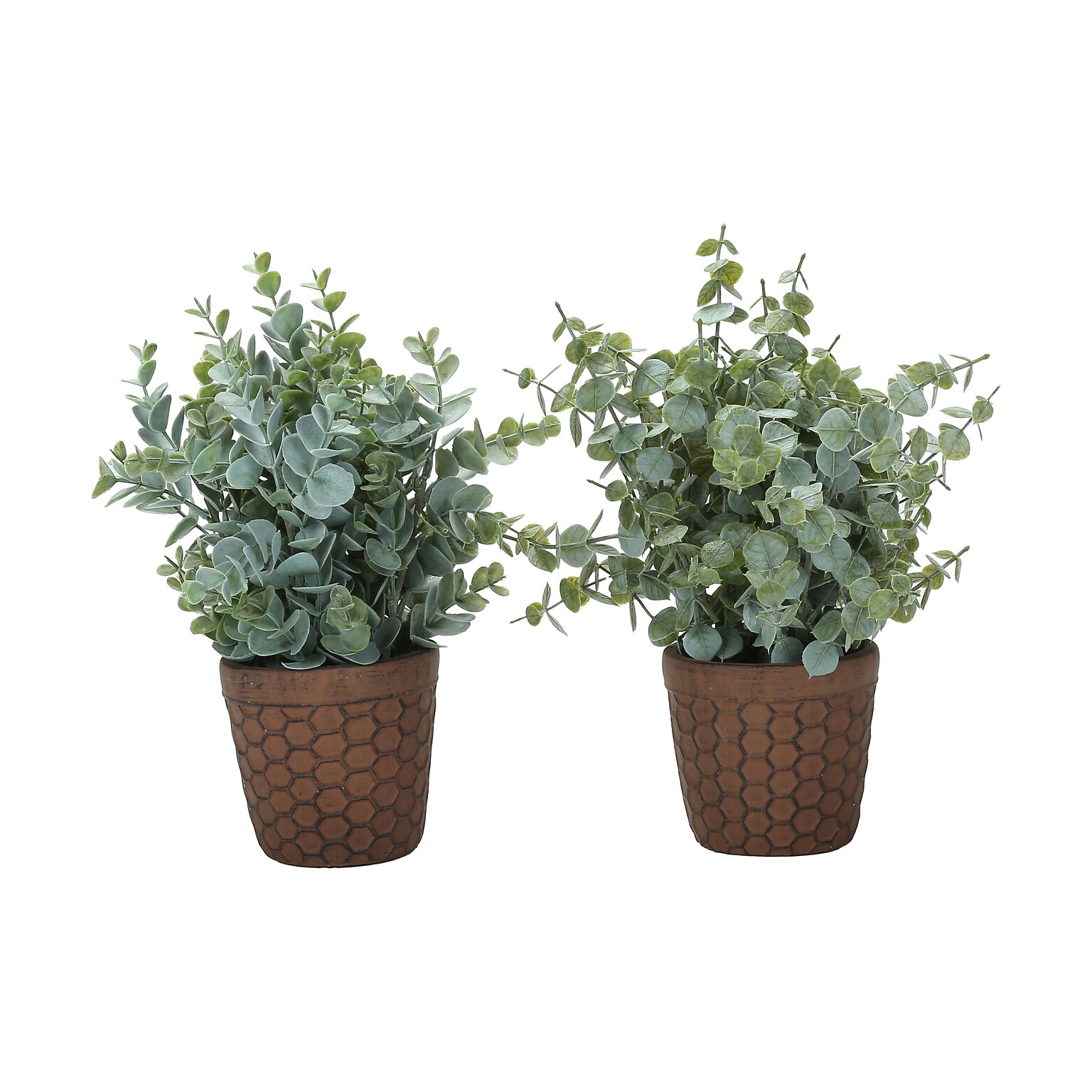 Monarch Specialties Inc. 13 Artificial Eucalyptus Grass Plant in Pot, 2/Set (I 9560)