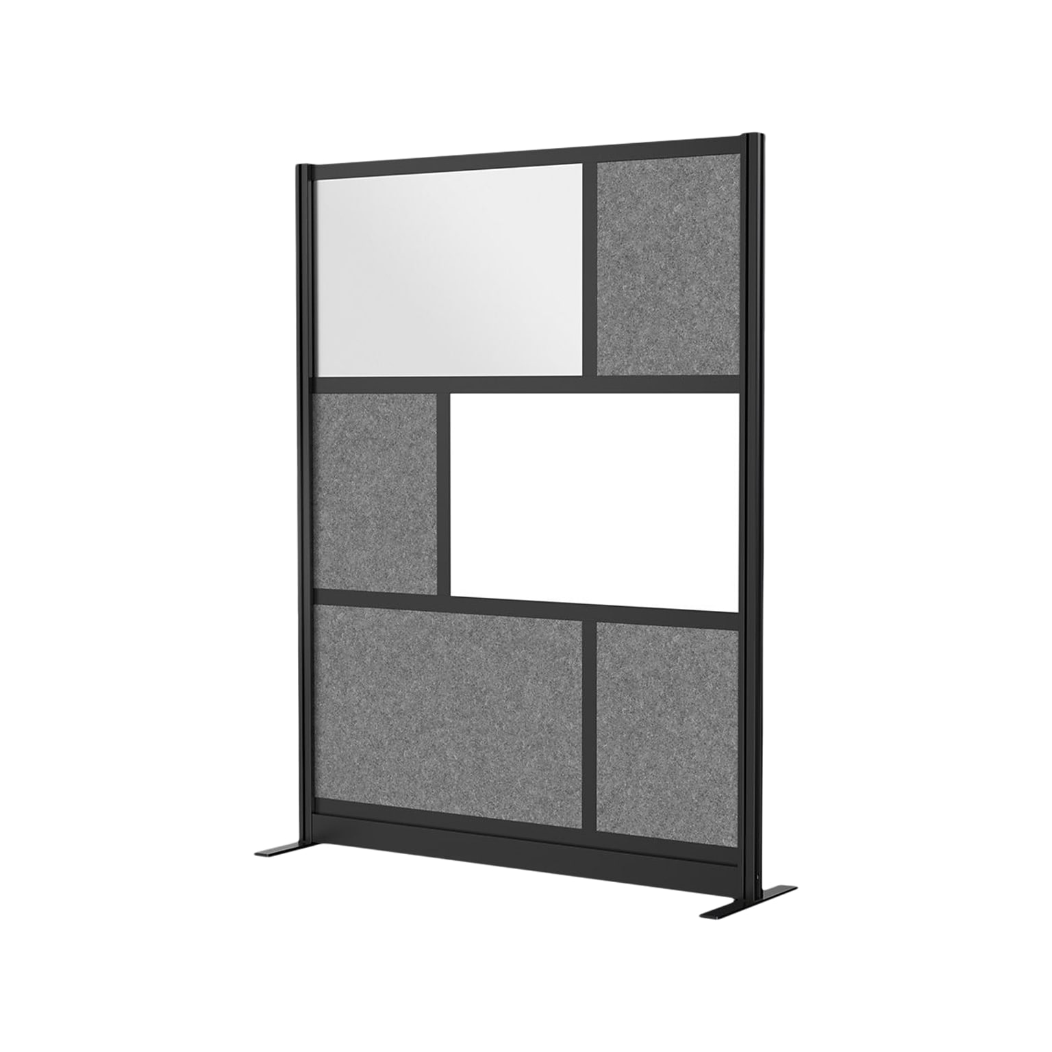 Luxor Workflow Series 6-Panel Freestanding Modular Room Divider System ...
