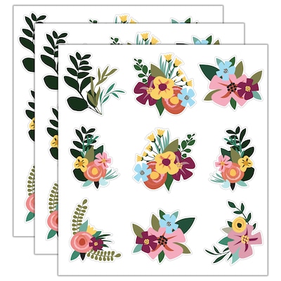 Carson Dellosa Education Grow Together Jumbo Flowers and Greenery Cut-Outs, 12/Pack, 3 Packs/Bundle