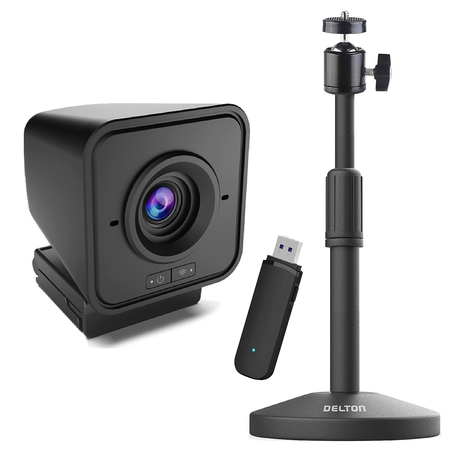 Delton C50/T3011080p Webcam and Camera/Webcam Stand Bundle, Black (DWC50BD1)