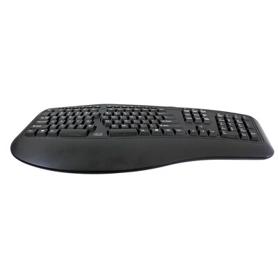 Adesso Desktop Ergonomic Keyboard, Black (AKB-150UB)
