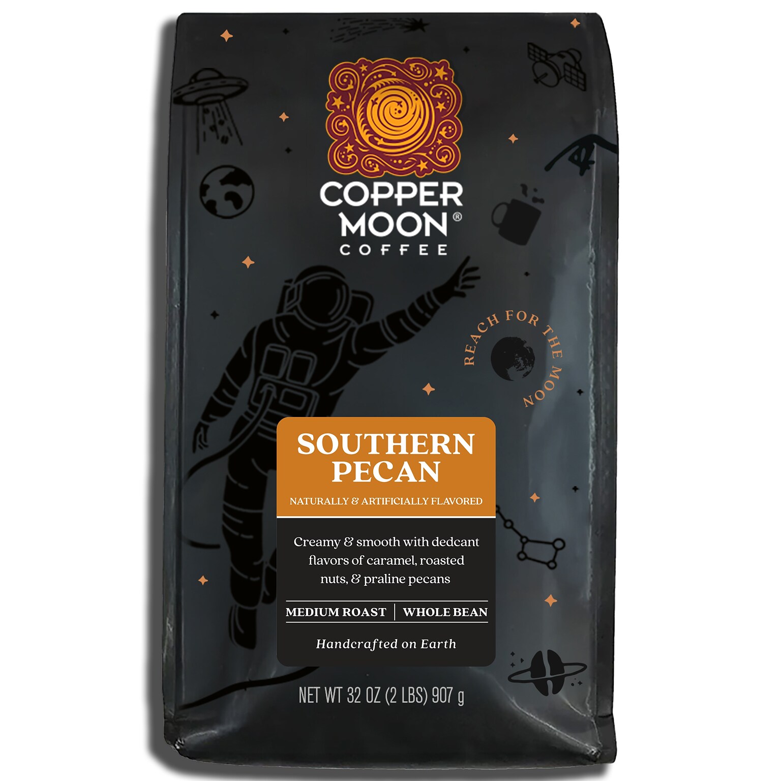 Copper Moon Southern Pecan Beans Coffee, Medium Roast, 32 oz. (260190 - BAG)