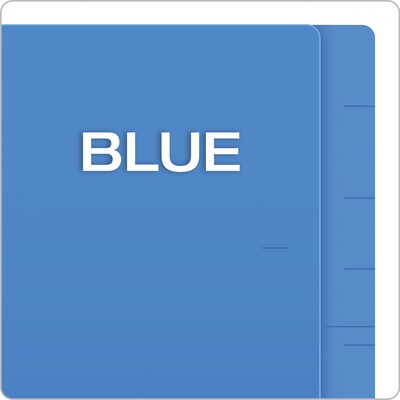 Pendaflex Recycled End Tab File Folder, Straight Cut, Letter Size, Blue, 100/Box (H110DBL)