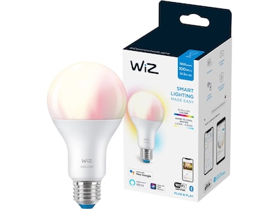 WiZ 100W Equivalent A21 LED Smart Bulb, White  (603514)