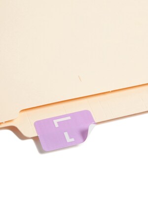 Smead AlphaZ ACCS Identification & Color Coding Label, L, Purple/White, 100/Pack (67192)