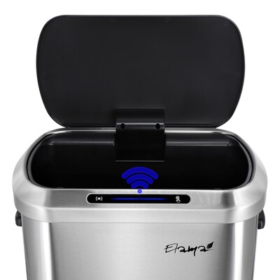 Elama Stainless Steel Indoor Sensor Trash Can, 13 Gallon, Silver (938122406M)
