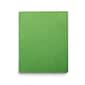 Staples Paper 2-Pocket Folders with Fasteners, Green, 25/Box (50773/27541-CC)