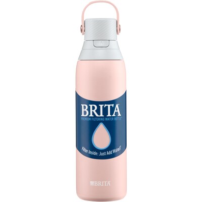 Brita Stainless Steel Filtered Water Bottle, 20 oz., Rose (36452)
