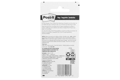 Post-it Arrow Flags, 0.5" Wide, Assorted Colors, 100 Flags/Pack (684-ARR1)