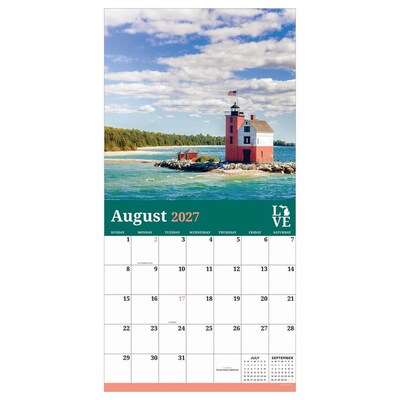 2027 TF Publishing Michigan 11" x 12" Monthly Wall Calendar, Multicolored (27-1039)