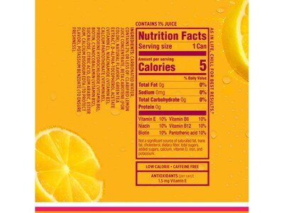 Sparkling Ice Mini Classic Lemonade Flavored Sparkling Water, 7.5 fl. oz., 10 Cans/Pack, 3 Packs/Carton (FG00618)
