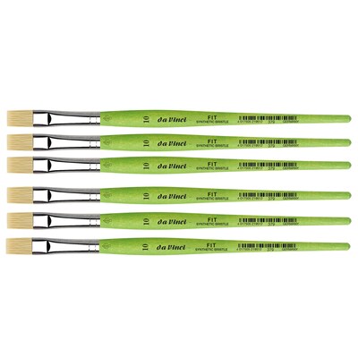 da Vinci FIT Synthetics Oil and Acrylic Synthetic Student Flat Brush, 6 /Pack (DVXVA37910-6)