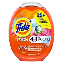 Tide PODS with Downy HE Liquid Laundry Detergent Pacs, April Fresh, 85 Capsules (03624)