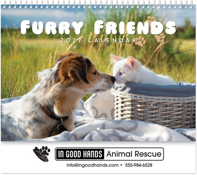 Custom Furry Friends Spiral Wall Calendar