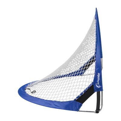 Champion Sports 30x18 Aluminum and Nylon Soccer Goal. Blue and White, (CHSSG3018)