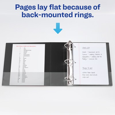 Avery Heavy Duty 3" 3-Ring View Binders, D-Ring, Black (79-693)