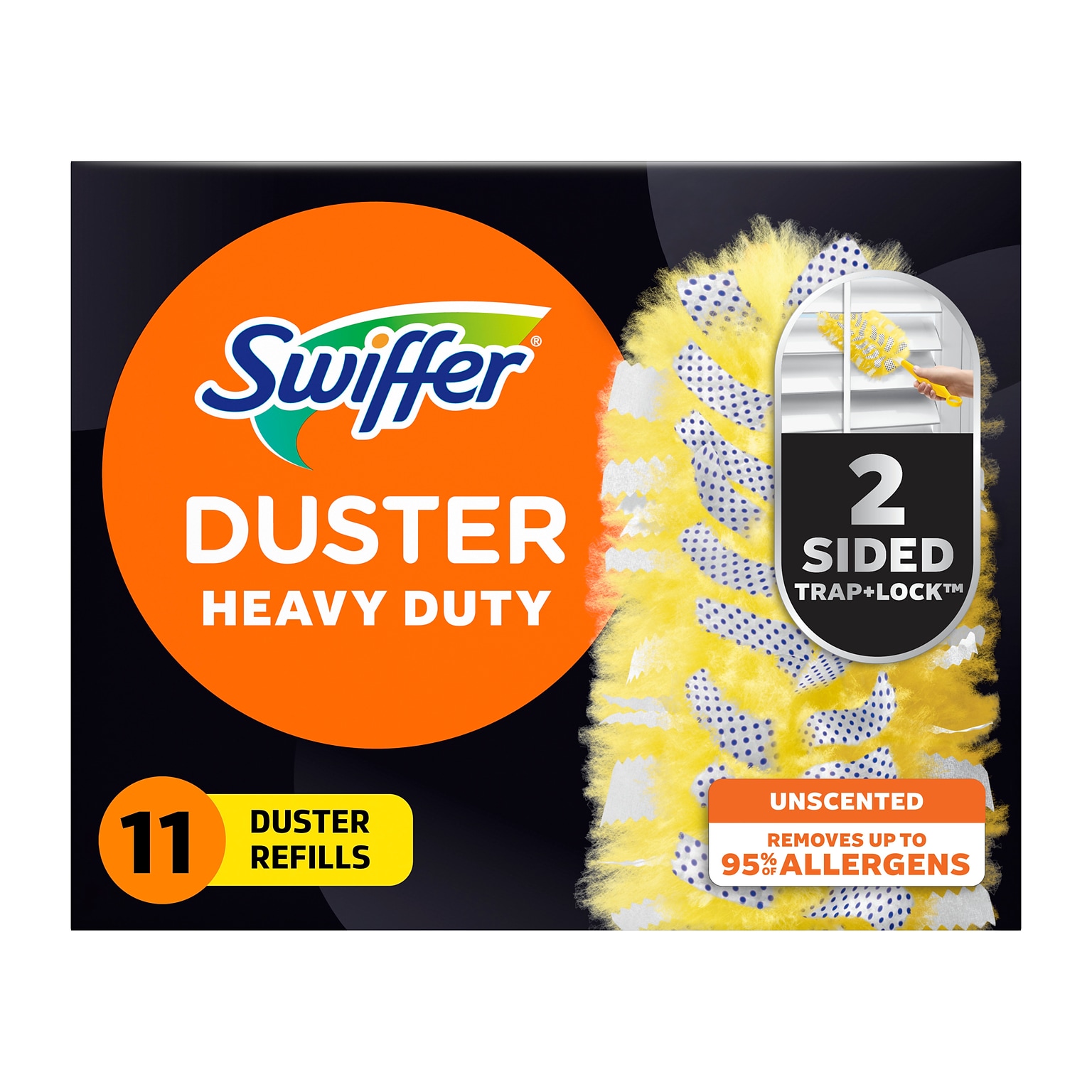 Swiffer Heavy Duty Duster Blend Refills, Yellow, 11 Dusters/Box (99035)