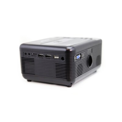 Emerson Home Theater Portable LCD Projector with Built-In DVD Player, Remote, and Projector Screen, Black (EVP-2501C)