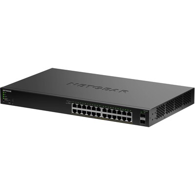 Netgear S350 Series 24-Port Gigabit PoE Smart Switch, 1000Mbps, Black (GS324TP-200NAS)