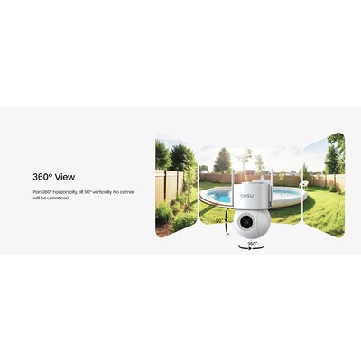 aosu Outdoor Smart Security Camera, White (C5E2CA11)