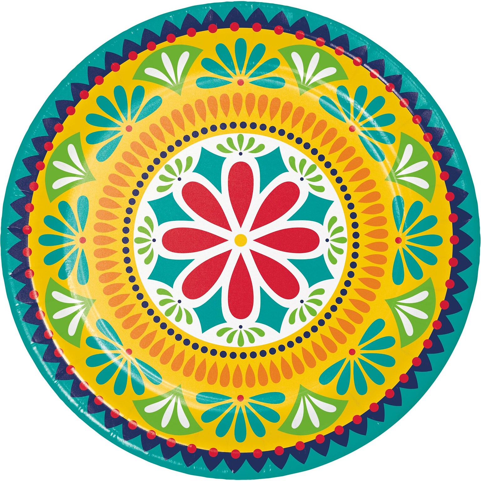 Creative Converting Fiesta Pottery Paper Plates, 24/Pack (DTC362831DPLT)