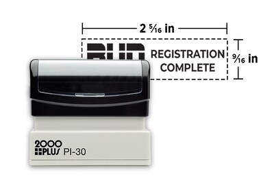 Custom 2000 Plus® PI 30 Pre-inked Stamp, 9/16" x 2-5/16"