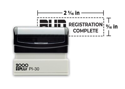 Custom 2000 Plus® PI 30 Pre-inked Stamp, 9/16 x 2-5/16