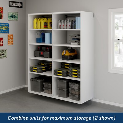 Sauder GarageCore 83"H Wall Cabinet with 5 Shelves, White (441365)