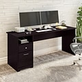 Bush Furniture Cabot 72W Computer Desk with Drawers, Espresso Oak (WC31872)